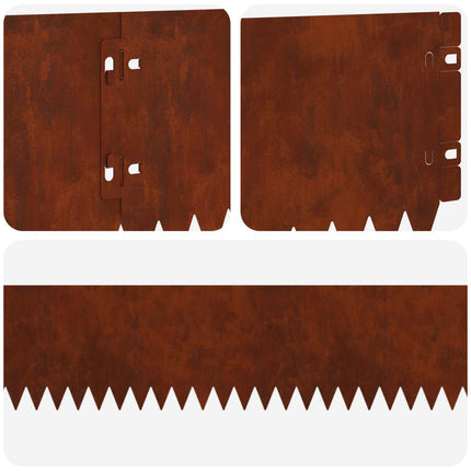 Plænekant 10 pcs 103 x 15 cm Stål Rusten