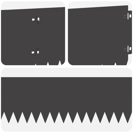 Plænekant 30 pcs 103 x 20 cm Stål Sort