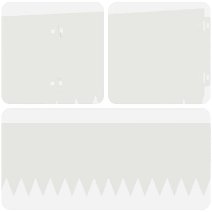 Plænekant 10 pcs 103 x 20 cm Stål Hvid