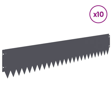 Plænekant 10 pcs 103 x 20 cm Stål Antracit