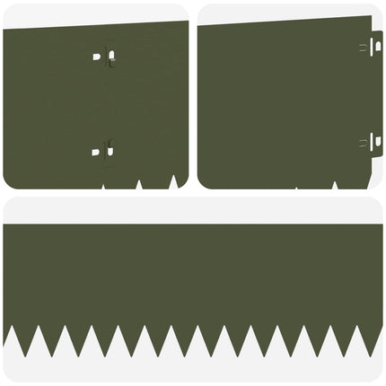Plænekant 10 pcs 103 x 20 cm Stål Olivengrøn