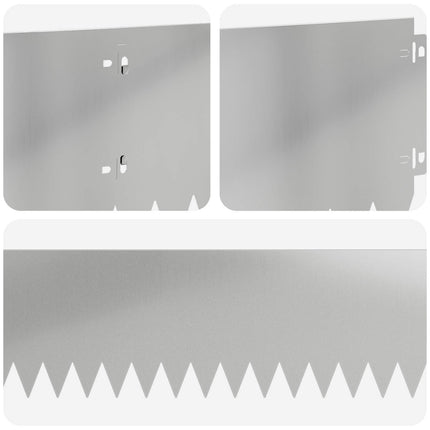 Plænekant 10 pcs 103 x 20 cm Stål Sølv