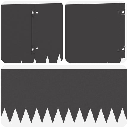 Plænekant 20 pcs 103 x 25 cm Stål Sort