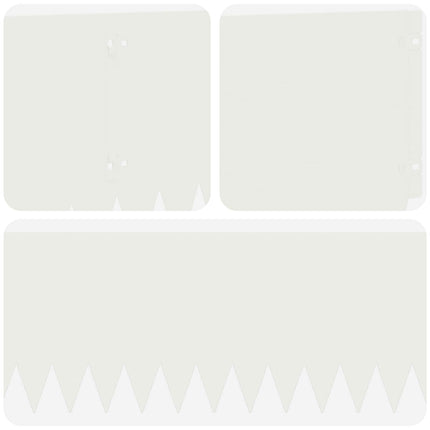 Plænekant 10 pcs 103 x 25 cm Stål Hvid