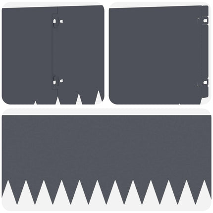 Plænekant 10 pcs 103 x 25 cm Stål Antracit