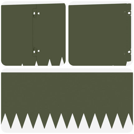Plænekant 20 pcs 103 x 25 cm Stål Olivengrøn