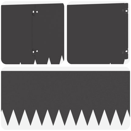 Plænekant 10 stk. 103 x 30 cm Stål Sort