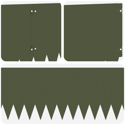 Plænekant 20 pcs 103 x 30 cm Stål Olivengrøn