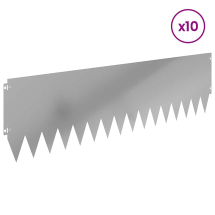 Plænekant 10 pcs 103 x 30 cm Stål Sølv