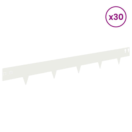 Plænekant 30 pcs 100 x 12 cm Stål Hvid