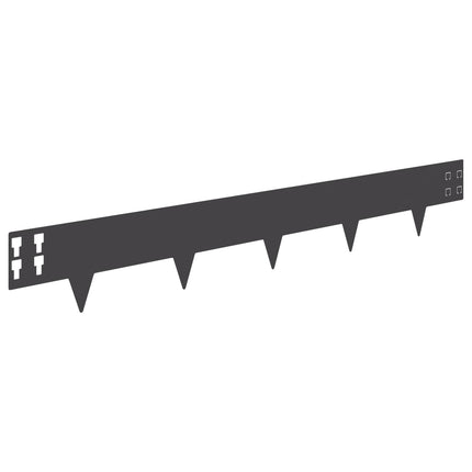 Plænekant 30 pcs 100 x 15 cm Stål Sort