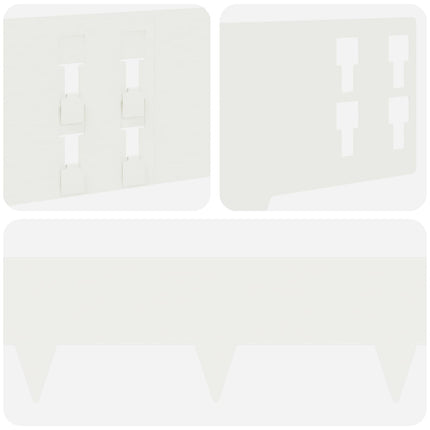 Plænekant 20 pcs 100 x 15 cm Stål Hvid