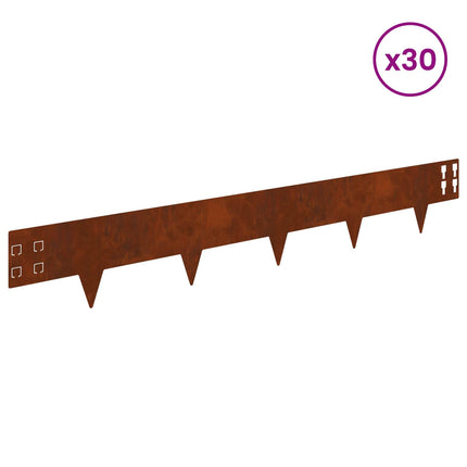 Plænekant 30 pcs 100 x 15 cm Stål Rusten