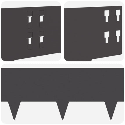 Plænekant 10 pcs 100 x 20 cm Stål Sort