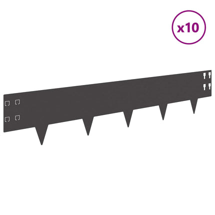 Plænekant 10 pcs 100 x 20 cm Stål Sort