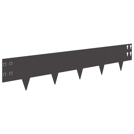 Plænekant 30 pcs 100 x 20 cm Stål Sort