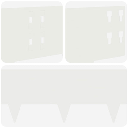 Plænekant 30 pcs 100 x 20 cm Stål Hvid