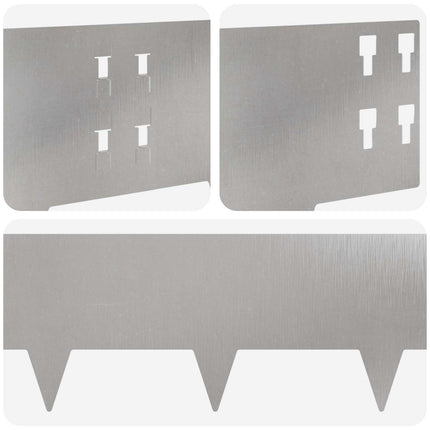 Plænekant 50 pcs 100 x 20 cm Stål Sølv