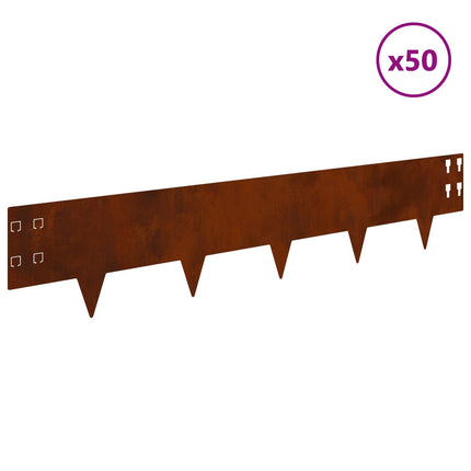 Plænekant 50 pcs 100 x 20 cm Stål Rusten