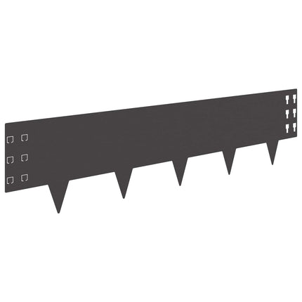 Plænekant 10 pcs 100 x 25 cm Stål Sort