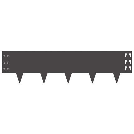Plænekant 10 pcs 100 x 25 cm Stål Sort