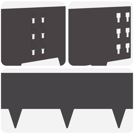 Plænekant 30 pcs 100 x 25 cm Stål Sort