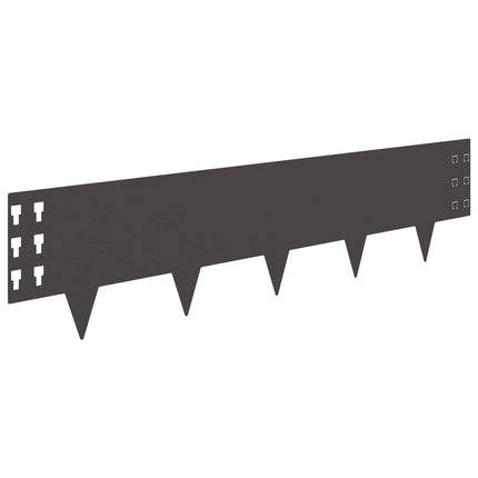 Plænekant 30 pcs 100 x 25 cm Stål Sort