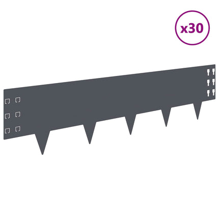 Plænekant 30 pcs 100 x 25 cm Stål Antracit