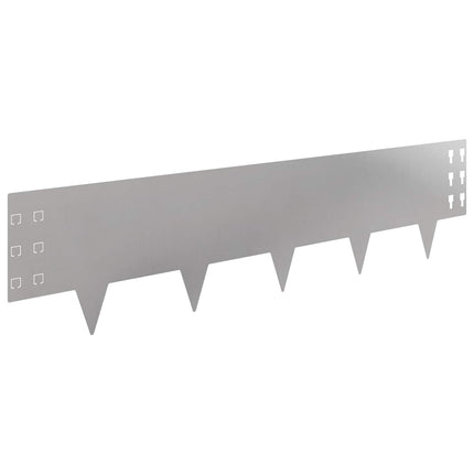 Plænekant 10 pcs 100 x 25 cm Stål Sølv