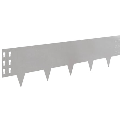 Plænekant 20 pcs 100 x 25 cm Stål Sølv