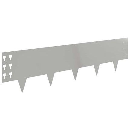 Plænekant 10 pcs 100 x 25 cm Stål Sølv