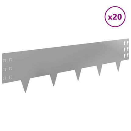 Plænekant 20 pcs 100 x 25 cm Stål Sølv