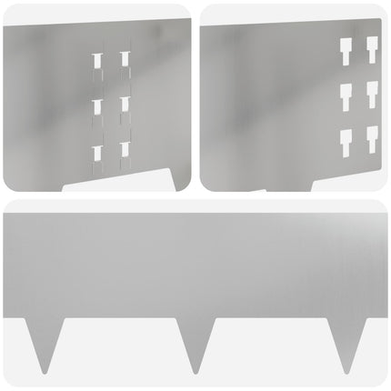 Plænekant 30 pcs 100 x 25 cm Stål Sølv