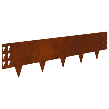 Plænekant 20 pcs 100 x 25 cm Stål Rusten