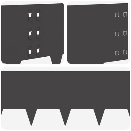 Plænekant 10 pcs 100 x 30 cm Stål Sort