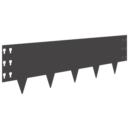 Plænekant 10 pcs 100 x 30 cm Stål Sort