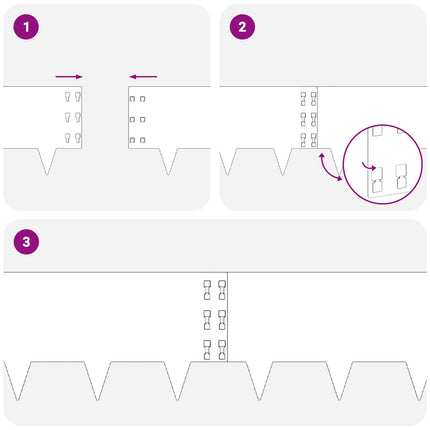 Plænekant 10 pcs 100 x 30 cm Stål Sort