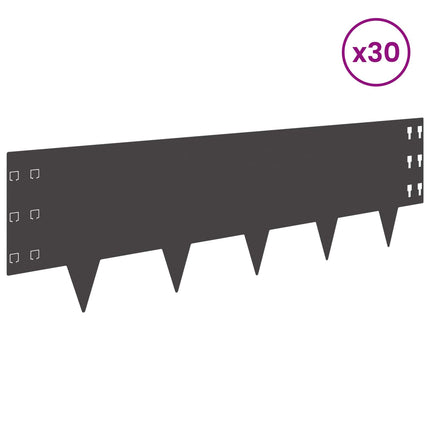 Plænekant 30 pcs 100 x 30 cm Stål Sort