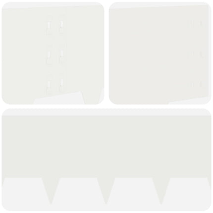 Plænekant 20 pcs 100 x 30 cm Stål Hvid