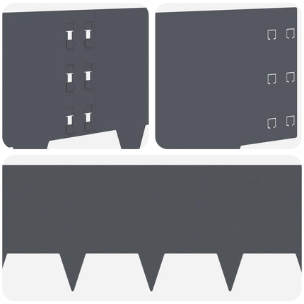 Plænekant 30 pcs 100 x 30 cm Stål Antracit