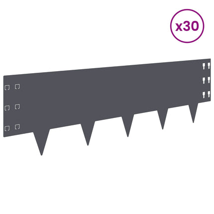 Plænekant 30 pcs 100 x 30 cm Stål Antracit