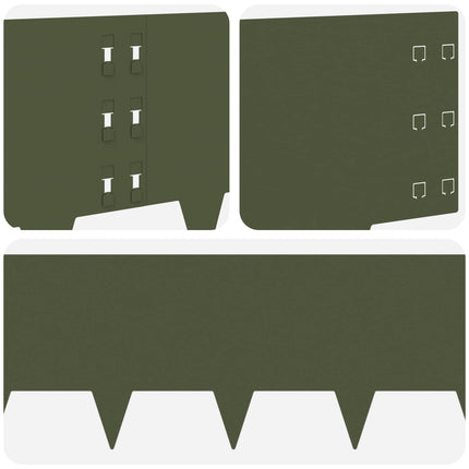 Plænekant 30 pcs 100 x 30 cm Stål Olivengrøn