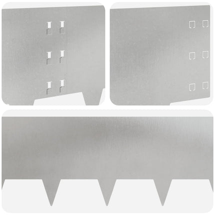 Plænekant 10 pcs 100 x 30 cm Stål Sølv