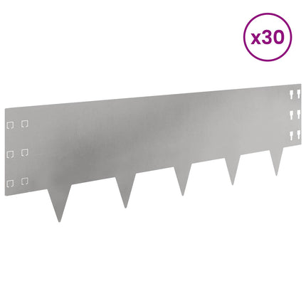 Plænekant 30 pcs 100 x 30 cm Stål Sølv