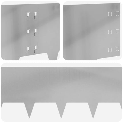 Plænekant 10 pcs 100 x 30 cm Stål Sølv