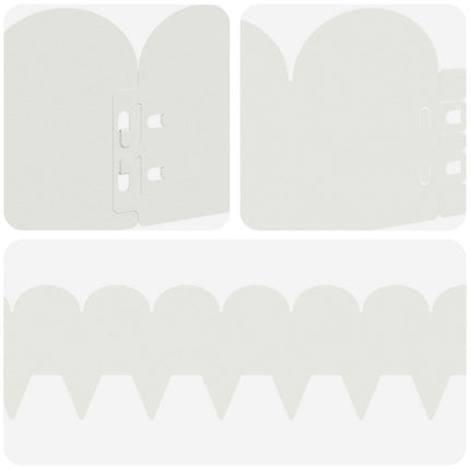 Plænekant 20 pcs 103 x 15 cm Stål Hvid