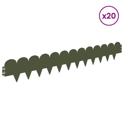 Plænekant 20 pcs 103 x 15 cm Stål Olivengrøn