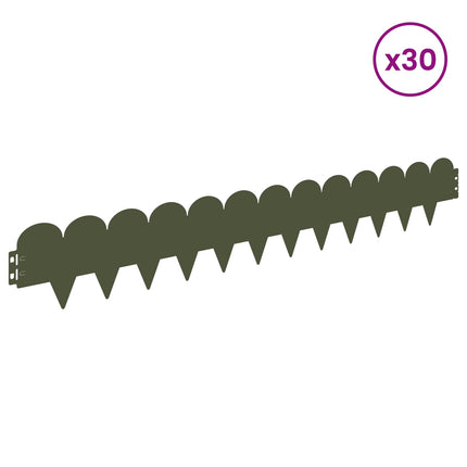 Plænekant 30 pcs 103 x 15 cm Stål Olivengrøn