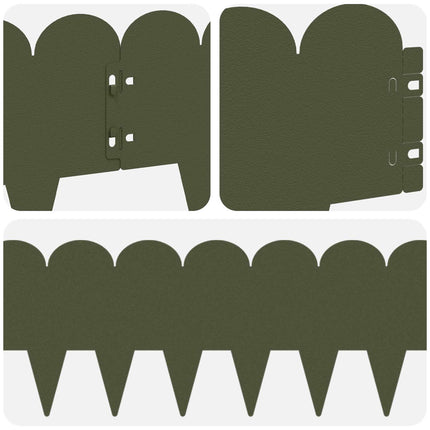 Plænekant 10 pcs 103 x 20 cm Stål Olivengrøn