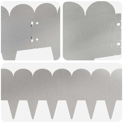Plænekant 30 pcs 103 x 20 cm Stål Sølv